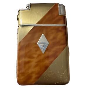 Art Deco Vintage Marathon USA Cigarette Lighter Holder Case